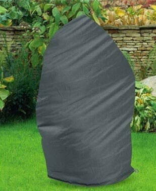Garden Haven® Deluxe Garden Single Cocoon Egg Chair Cover Grey, Swinging Chair, Rattan Outdoor Garden Furniture Protector Premium Oxford material with access zip, 210H X fits chairs up to 1 metre deep