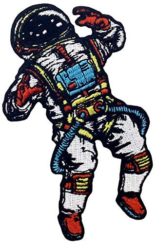 Space Man Astronaut Lost Self in Space Patch Embroidered Applique Badge Iron On Sew On Emblem