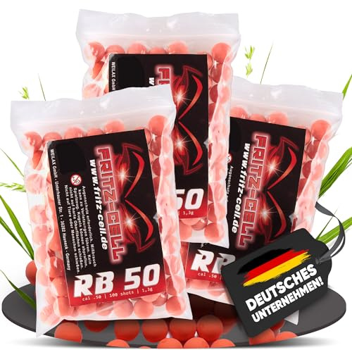 Fritz-Cell Rubberballs Kaliber .50 Gummigeschosse orange – 300 Stück | fritz-cell Rubberballs Kaliber .50 Gummigeschosse Orange 300 Stück
