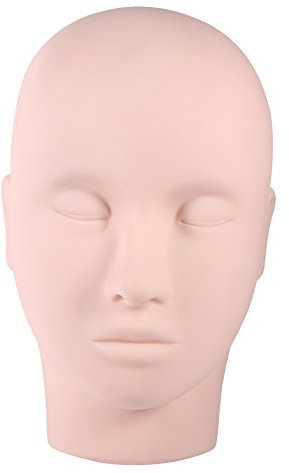 Tiiyee Schminkkopf für Mädchen, Perückenkopf Mannequin Kopf Head Practice Manikin Head Manikin Kosmetologie Modell für Wimpernverlängerung Puppenkopf zum Frisieren Massage Praxis Trainingskopf