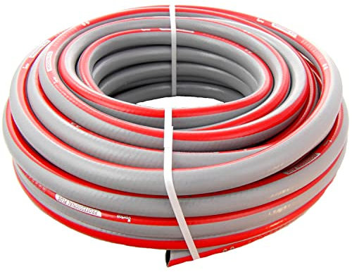 Vartco 3/4 Zoll Wasserschlauch Profi Professional PLUS Grau / Rot Gartenschlauch Formstabil (20 Meter)