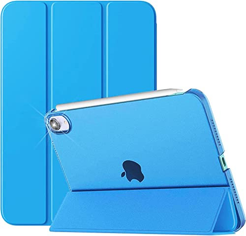PROTech Case for iPad Mini 7 A17 Pro, Mini 6 (8.3 Inch, 7/6th Generation, 2024/21 Release), Slim Stand Hard Back Shell Protective Smart Cover Case (Aqua)