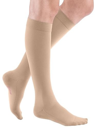 mediven comfort CCL2 AD Kompressionsstrümpfe kurz (34-38 cm) Softspitze u. Trikotabschlussrand II beige