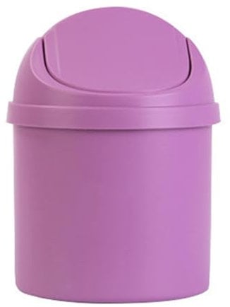 Cyrank Mini Poubelle de Bureau avec Couvercle, Petite poubelle en Plastique Réutilisable Poubelle de Table Portable pour Maison, Cuisine, Table de Toilette, Chambre, Salle de Bain, Bureau