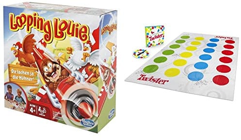 Hasbro 15692398 Looping Louie Kinderspiel, lustiges 3D Spiel, Partyspiel für Kindergeburtstage & Erwachsene, 2-4 Spieler, ab 4 Jahren & Hasbro Gaming Gaming Twister Spiel