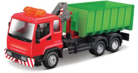 Bburago Camion municipio pressofuso con gancio di lavoro sollevatore e gru giocattolo da collezione - scala 1:50