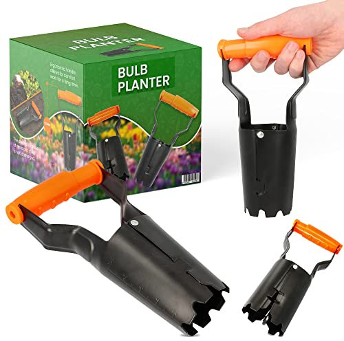 Blumenzwiebelpflanzer 6-9 cm Automatikpflanzer Pflanzautomat Zwiebelpflanzer Zwiebelpflanzer Mit Auslöseautomatik Tiefenskala Knollenpflanzer Pflanzhilfe Pflanzhelfer Automatikgriff Gartenwerkzeug