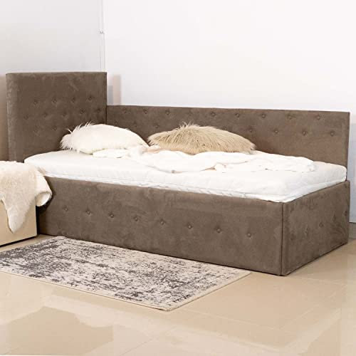 PAARA Polsterbett New York 84G, Lattenrost, Matratze, alle Größen - Made in Germany (Farbe und Härtegrad (H2 - H4) frei wählbar - Bitte nach Bestellung per Nachricht mitteilen, 100 x 190 cm)