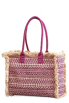 CORIOS Damen Canvas Handtasche Ethnischer Stil Tote Retro Schultertasche Mit Quasten Sommer Strand Große Kapazität Hobo Bohemian Top Handle für Urlaub Reise Täglichen Gebrauch Mehrfarbig E