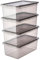 keeeper Aufbewahrungsboxen mit Air Control System, 4-teiliges Set, 4 x 5,6 l, Bea, Transparent (Crystal Grey)