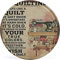 Retro Metall Blechschild 30,5 cm rund Quilten Live Life Like A Quilt Nähzimmer Dekor Nähen Liebhaber Geschenk Festival Schild Lustige Neuheit Küche Club Garage Hippie Zimmer Dekor Wohnkultur Wal