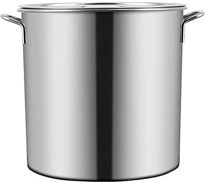 Pentole da Cucina Pentola Grande, Pentola Professionale in Acciaio Inossidabile a Induzione con Coperchio, Adatta a Varie Fonti di Calore, 6 Dimensioni (Dimensioni: 30 cm*30 cm (20L))