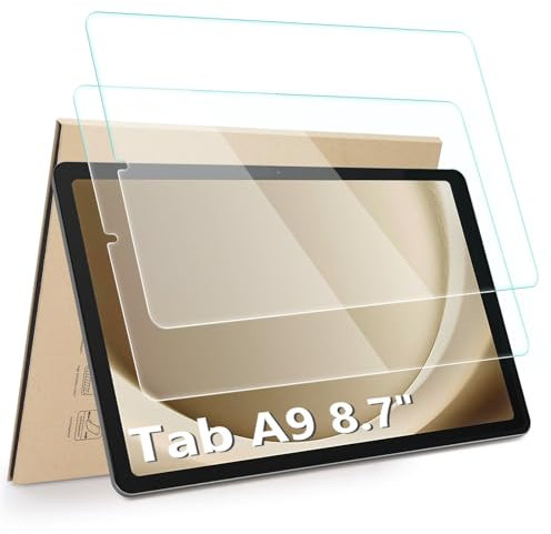 Hianjoo 2 PCS Tempered Glass Screen Film Compatible with Samsung Galaxy Tab A9 8.7 (Model: SM-X110/SM-X115, Screen Protectors Compatible with Samsung Galaxy Tab A9 8.7