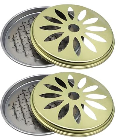 2 Pièces de Porte-Encens Anti Moustique en Spirale,Support de Bobine de Moustique en Métal avec Couvercle pour Camping, Maison et Jardin