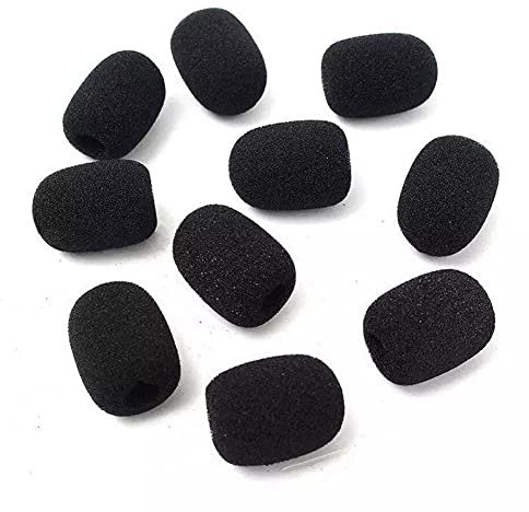 Mini-Schaumstoff-Mikrofon-Windschutzscheiben, Mikrofon-Abdeckung, Schaumstoff, Headset-Mikrofon-Pads, Revers-Headset-Mikrofon-Windschutzscheiben, Schaumstoff-Mikrofonabdeckungen, hochdichte