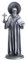 KOMI St. Benedikt Statue mit Kreuz und Herrscher, Auto-Armaturenbrett-Dekorationen, Segen, Fahrsicherheit, Geschenk für neue und alte Fahrer, christliche und katholische Figuren, religiöse Geschenke,