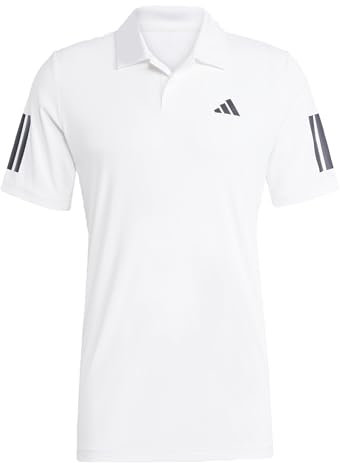 adidas Herren Club Tennis 3-Stripes Polo Shirt, White, M
