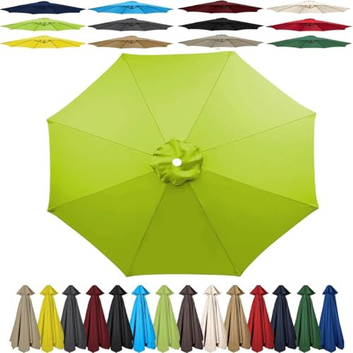 SDNAM Tissu de Rechange pour Parasol de Jardin 2m/2,30m/2,7m/3,0m, 6/8 Baleines Housse de Rechange Auvent de Rechange pour Parasol d'extérieur(8S,2m/6ribs)