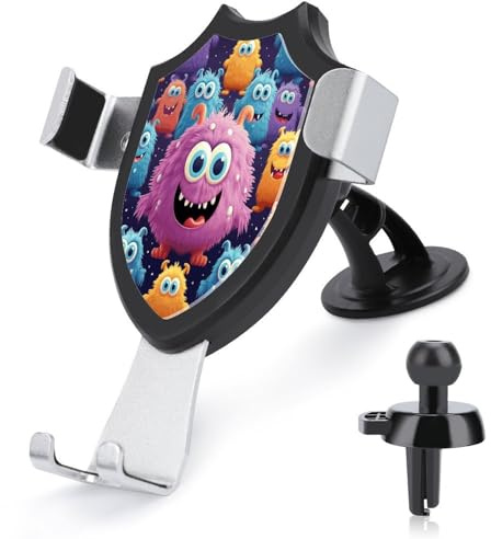 SKTNBM Kfz-Handyhalterung, Cartoon-Motiv, buntes Monster-Druck, beste Handyhalterung für das Auto, verstellbare Handyhalterung für alle Smartphones