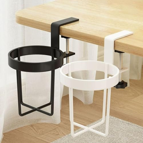 zwxqe Pencil Holder Cup Rack | Desktop Drink Holder | Desk Cup Holder Clamp | Desk Mounted Cup Holding Equipment, Office Table Cup Racks, Desktop Drink Holder, Stainless Steel Desk Accessories