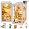 Serre-livres puzzle 3D en bois pour décoration de livre/chambre, maison miniature avec lumière LED, pour cadeau d'anniversaire, de Saint-Valentin