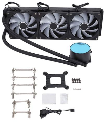 CPU Radiator, CPU Cooler With Three Pwm Adjustable Fans, 360mm Radiator Liquid CPU Cooler With Rgb Lights for LGA 1700, 1200, 2066, 2011, 1156, 1155, 1151, 1150,
