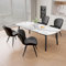 Hawthyhome Esszimmerstühle 4er Set, Küchenstuhl, Stuhl Esszimmer Wohnzimmer, ergonomischer Sessel, Armlehnstuhl, Polsterstuhl, Wasserdichtes Material,Metallbeine, Schwarz
