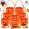 8 Stück Halloween Kürbis Candy Bag, Trick or Treat Taschen für Halloween Night, Party Decor - Vliesstoff Stereo Beutel für Süßigkeiten