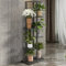 Civenhhd plant stand, flower pot holder, garden stand, indoor plant rack (Dark grey, 6-tier and 7 pots)