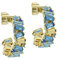 Ted Baker Clarence Crystal Cluster Hoop Earrings for Women (Gold/Blue Multi Crystal)