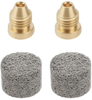 Be In Your Mind 2 Sets 0,9 mm Messing-Schaumkanonenöffnungsdüsenspitzen mit Schaummacher, geeignet für Schneeschaumlanze Ersatzteile 3000 PSI
