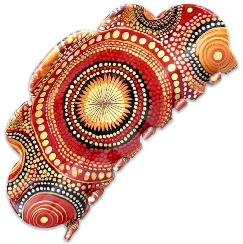 Große Haarspange Damen, Luxuriöse Haarklammer, Schickes Accessoire für Dickes Haar, Elegant und Langlebig (Orange)