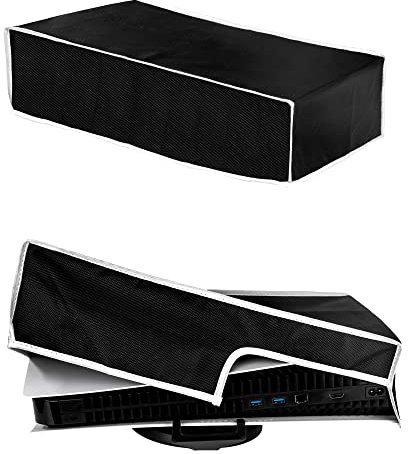 Tunejoy Funda Protectora para PS5 Cubierta para PS5 Antipolvo Compatible con Playstation 5 Console Digital & Disk Version