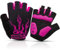 BTNEEU Gants Cyclisme Demi-Doigts Gants Velo Gel Anti-Choc Anti-Dérapage, Respirant Gant Demi Doigt Mitaines Velo Homme, Gants VTT Gel Été de Fitness Sport Escalade pour Homme et Femme (Rose-A,M)