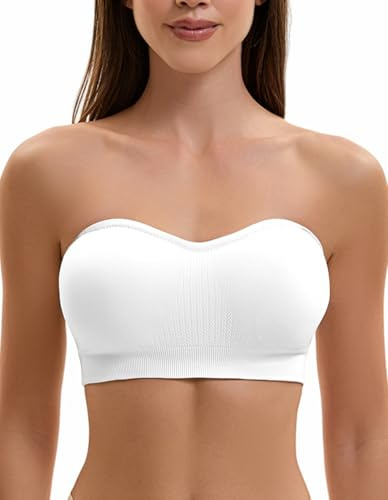 Reggiseno da donna senza spalline, push up, senza ferretto, a fascia, in silicone, antiscivolo, senza cuciture, con spalline trasparenti e nere
