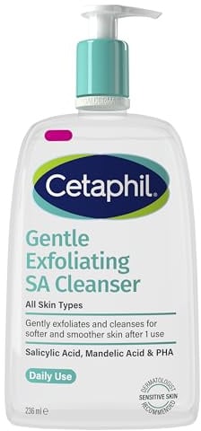Cetaphil Gentle Exfoliating Salicylic Acid Cleanser, SA Face Wash & Body Wash for Dry, Rough & Bumpy Skin 236ml