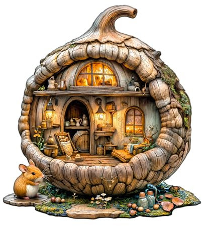 KaayeeWood Holzpuzzle Erwachsene,215 Teile Eichel-Maus Holz Puzzle,Einzigartige Wooden Puzzle Mit Box Aus Holz Geburtstagsgeschenk für Erwachsene und Kinder