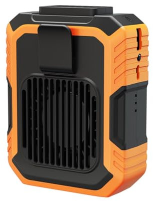 Agmoctz Portable Waist Fan Rechargeable, Personal Waist Fan, Hands-Free Neck Fan for Camping, Outdoor, Construction Site,Orange