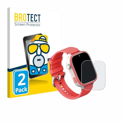 BROTECT Schutzfolie für AngelTech Kids Smartwatch Ultra 1.83 | 2 Stück Entspiegelnder Displayschutz Made in Germany Matte Displayschutz-Folie Anti-Reflex Anti-Fingerprint Einfache Montage