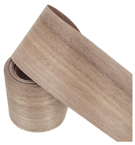 PATIKIL 76mm Black Walnut Edge Banding,3 Meters Wood Veneer Tape Pre-glued Flexible Plywood Edge Banding with Hot Melt Adhesive for Furniture Restoration(10 ft)
