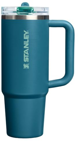 STANLEY Quencher ProTour Flip Straw Tumbler with Leakproof Lid 30 oz | Built-In Straw & Handle | Cupholder Compatible for Travel | Insulated Stainless Steel Cup | BPA-Free | Coastal Teal