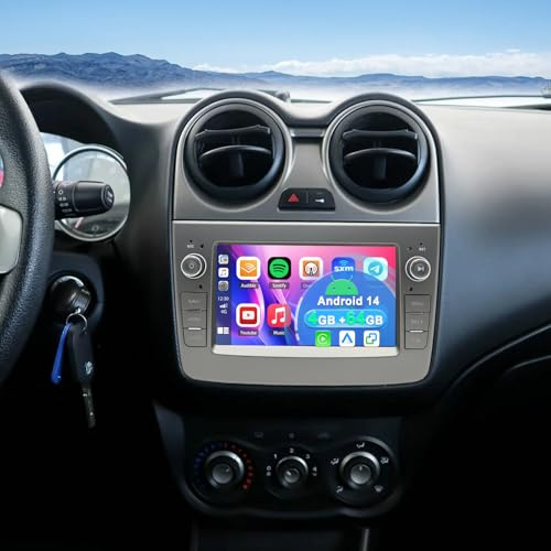 4+64G 2 Din Android 14 Autoradio Stereo per Alfa Romeo Mito 2008-2019 con Carplay Android Auto, 7 pollici Touch Screen Radio Lettore Multimediale con navigazione GPS SWC Mirror Link Bluetooth Wifi