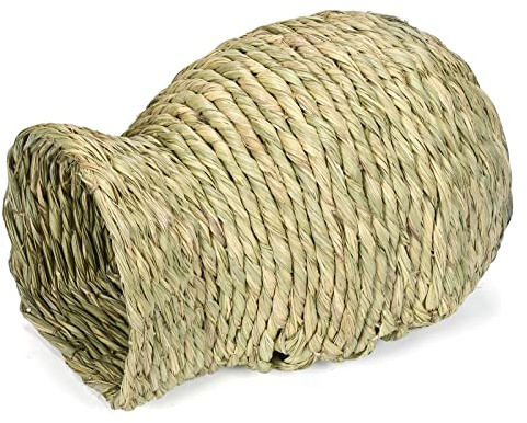 Tsophreniq Casa de césped grande para escondite de animales pequeños, juguete para masticar para cobayas, hámsteres, casa de hierba, hámsters grandes