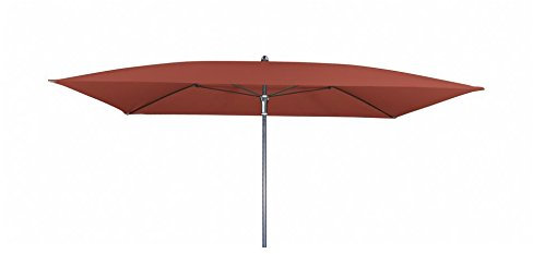 Doppler Absolut wasserdichter Gartenschirm Waterproof 230x190 ohne Volant, UV-Schutz 50 Plus, Farbe terracotta