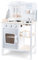 New Classic Toys Cuisine Enfant en Bois Jeu d’Imitation Éducative pour Enfants Blanche/Argent