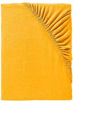 Spannbettlaken 140x200 gelb bis Bettbezug 160x200 cm flexibel - Sonnen gelbes Jersey Spannbettlaken - Besser Schlafen mit der Träumschön Kollektion