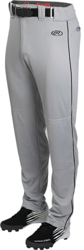 Rawlings Herren Launch Series Baseball Hosen | Volle Länge, Semi-Relaxed Fit | Erwachsenengrößen | Mit Paspel | Mehrere Farben