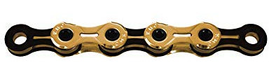 KMC Unisex – Erwachsene Ti-N Gold/Black X11SL 11-Fach Kette 1/2 x11/128, 118 Glieder, schwarz