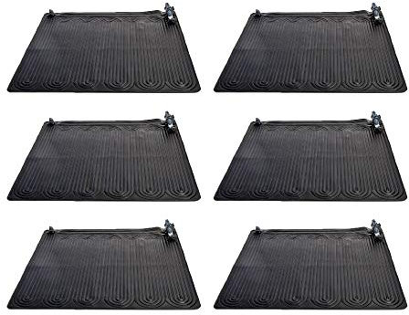 Intex 28685E Schwimmbad-Warmwasserbereiter, solarbetrieben, Schwarz, 6 Stück