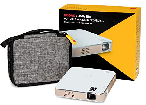 KODAK Luma 150 Pocket Projector | Portable Movie Projector w/ Built-In Speaker 150” Display - Includes Soft Case